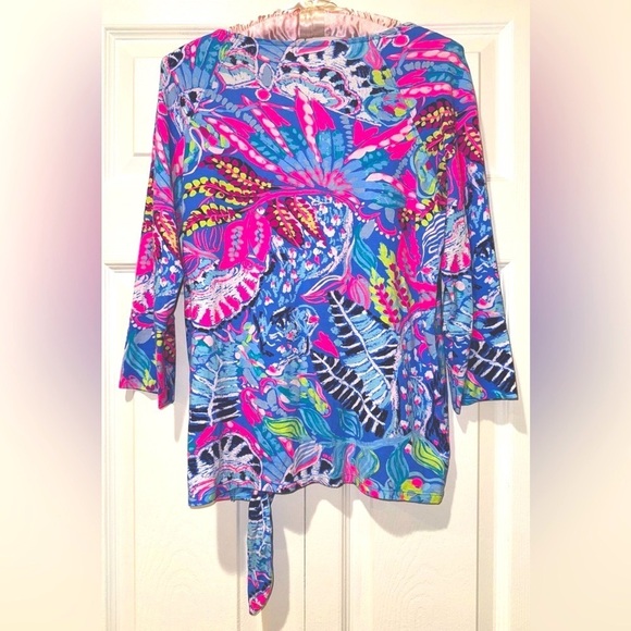 Lilly Pulitzer Women’s Knot Front Tunic Top – Long Sleeve – Size Small EUC - Picture 11 of 11
